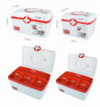 1 Unit Empty Emergency Medicine First-Aid Medicine Box with 2 drawer. 