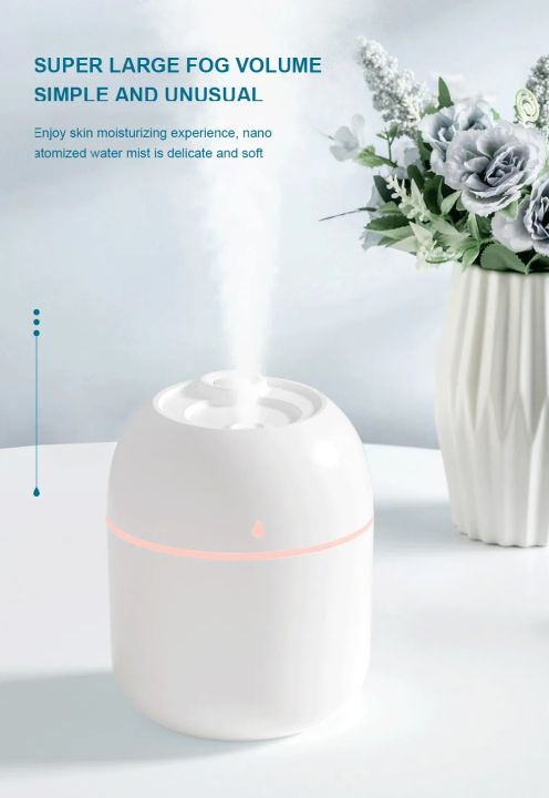 comtech Humidifier Air Humidifier Nano Diffuser Car Humidifier Ultrasonic Humidifier Cool Fine Mist Humidifier USB Humidifier With 7 Colors LED