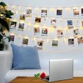 LED Photo Clip String Lights 3M 10 Clips AAA Battery and Warm White LEDs Fairy Twinkle Light with Clips for Hanging Photos Pictures Cards & Artwork, for Bedroom Home Decoration. 