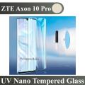 ZTE Axon 10 Pro 5G Complete UV Nano Tempered Glass Full Glue Edge to Edge Screen Protector Guard For Axon 10 Pro - Transparent. 