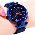 Starry Sky Watch Women Luxury Mesh Band Stainless Steel Quartz Wristwatch Magnetic Buckle Lady Female Blue Watches Reloj Mujer. 