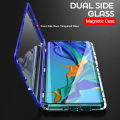 360 Full Protection Metal Magnetic Case For Samsung Galaxy S8 S9 S10 Plus Double-Sided Glass Cover Cases. 