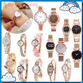 2021 Women's Chic Fashion Rose Golden Bracelet Wrist Watch Fashion Beautiful Girls Bracelet Watches. 
