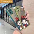 chenyyka For OPPO A16K OPPO A16E Case Cartoon Cute Snow White Thin Edge Frosted Transparent Hard Cases Shockproof Casing Full Cover Protect Case. 