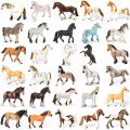 Realistic Plastic Large Horse Figurines Detailed Textures Horses Farm Animal Toys Cake Topper Party Favor Decoration Supplies. 