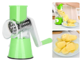 3-in-1 Drum Slicer & Shredder: Multi-Purpose Vegetable Cutter and Cheese Grater. 