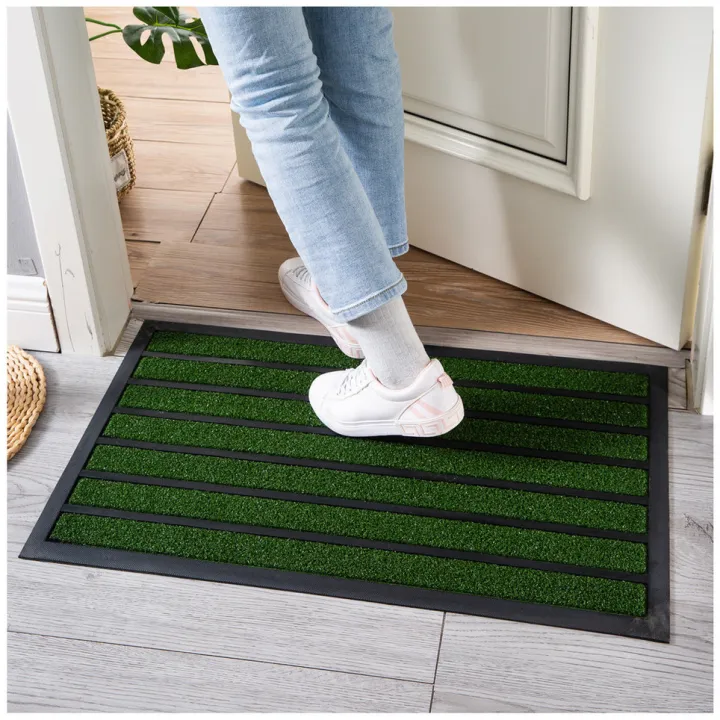 PVC%20Natural%20Rubber%20Front%20Door%20Mat%20-%20Outdoor%20Indoor%20Mat%20-%20Anti-Dust%20Anti-Fatigue%20PP%20Grass%20Mat%20-%20Rubber%20Backing%20Anti-Slip%20Mat%20-%20Water-Resistant%20Machine%20Washable%20-%2040x60cm%20-%20Image%203