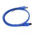 USB 3.0 Extension Cable USB to USB Wire Male To Male Connector USB Type A Radiator Hard Disk Webcam HHD Printer Modem Camera Set Up Box Laptop PC Windows 0.5 Meter. 