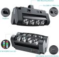 Stage Light, Moving Head DJ Light for Parties, RGBW Spider LED Light, Sound Activated & DMX-512 Control for Party, Club, Wedding Event, Carnival Festival, Disco Stage Lighting. 