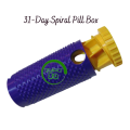 31-day spiral pill box. 31 day pill box. medicine storage box.. 