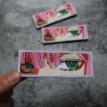 Full Embroidery Anime Patch Two-dimensional Girl Eyes Half Face Personality Armband Tactical Bag Sticker Custom Patch. 