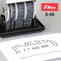 Shiny S-68 Dater Rubber Stamp | PAID" Message with Date & Signature Line | Office Self-Inking Stamp for Receipts, Invoices & Documents | Adjustable Date Stamp – Durable & Easy to Use. 