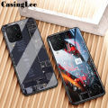 For Samsung Galaxy M12 case Explorer Version Theme Case Tempered Glass Protector Back Cover for Samsung M12 Clear Circuit Board Design Full Coverage Phone cases. 
