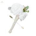 Wedding Men Boutonniere with Pin Accessories Corsage for Best Man Anniversary Marriage Prom. 