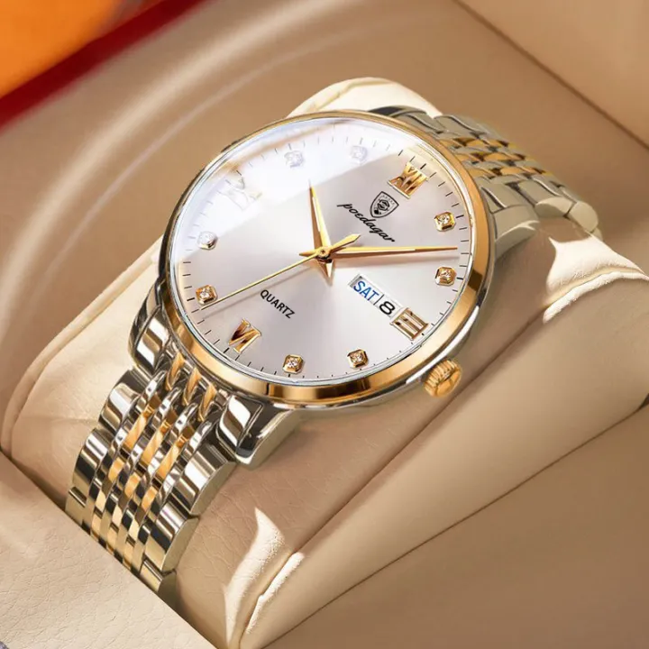 Business%20Men's%20Watch%20Waterproof%20Glow%20Fashion%20Quartz%20Watch%20Trendy%20Steel%20Band%20-%20Image%202