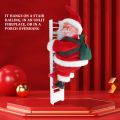 Animated Climbing Santa on Ladder Electric Santa Claus Toy Christmas Tree Wall Ornaments Decoration Indoor Outdoor. 