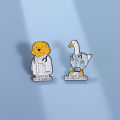 Cartoon "Trust Me I'm A Ctor" Pet Auscultation Doctor Enamel Brooch Fashion Clothing Accessories Gift Jewelry for Friends. 