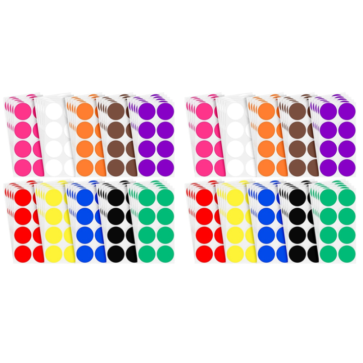 2 Inch Round Color Coding Sticker 10 Assorted Colors Circle Dot Labels Self-Adhesive Colored Solid Color Sticker(800)