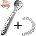 Foot Care Pedicure Callus Shaver, Stainless Steel Foot Callus Remover, Heel Razor Callus Shaver Sets Include 10 Replacement Slices and 1 Foot File Chandi Cutter Dry Hard Skin Remover for Hand Feet. 