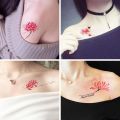 [Ready Stock] Tattoo sticker waterproof lasting feminine collarbone ankle cherry blossom flower small fresh student girl tattoo sticker. 