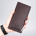 Premium Slim & Lightweight Long Wallet for Men | Stylish PU Leather Wallet with Multiple Card Slots | Durable Business Wallet for Men | Kangaroo Wallet. 