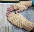 Woolen Gloves for girls/women Half finger Mittens Crochet/Needle Knitted. 