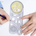 Multifunctional Geometric Ruler Drawing Rulers for Office Multiple Shapes Measuring Template Measuring Stencil Drawing Template for Painting. 