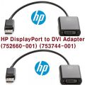 Hp Displayport to DVI Adapter 752660-001 Branded, Black. 