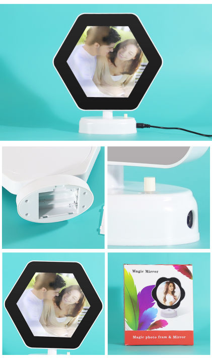 Magic%20Mirror%20Photo%20Frame%20with%20round%20LED%20for%20wall,%20bedroom,%20wall%20set%20Imported%20Quality%20-%20Image%204