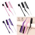 3Pcs/set Plastic Slick Brush Set Durable Brushing Combing Grooming Bristle Hair Brush Styling Tools for Edge Back Teasing Brush. 