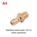 Copper 1/4 High Pressure Washer Quick Coupling Water Gun Hydraulic Coupler MJ. 