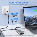 Effortless Multiport Expansion: VVB USB C Adapter with Triple Display Support A R869 THUNDEER. 
