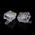 4 Pin RJ11 6P4C Modular Telephone Phone Connector Internet Cable Connector Telephone Plug 4 Pin RJ11 6P4C Modular Plug Telephone Phone Connector Crystal Head Plug Network Connector Four-core Cable RJ 11 Plug. 