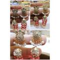 Indian earrings gold palated 1carat 100 %pure andian. 