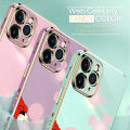 Jizetin (Free Lanyard) for Samsung Galaxy A51 Back Cover Bubble Mouse Luxury 6D Plating Case Side Pattern Soft Silicone Square Phone Cases. 