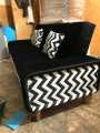 Black  ZigZag  Sofa Combed WITH ARAM  3 Seater Stylish Tafteen Design Colour Can be Customised {{ Special offer } Available. 