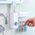 Toothpaste Dispenser with Toothbrush Holder | Automatic Toothpaste Dispenser and Toothbrush Holder | Hands Free Toothpaste Dispenser Automatic Toothpaste Squeezer with 5 Toothbrush Holds & Toothbrush Sanitizer and Toothpaste Dispenser. 