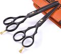 CANDURE Professional Barber Thinning Hair Scissors Kit for Hairdressers Barbers Stainless Steel Cutting Saloons Kits Gifts with Comb Black Silver Color 5.5” inch Salon Tailors Men Women Children Beauty Export Best Quality Packing Hand tool Snips Scissors. 