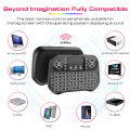 SpeedX I10 Mini Wireless+Bluetooth Keyboard for Smart TV, Phones Devices Backlit Light 2.4ghz Keyboard With Touchpad. 