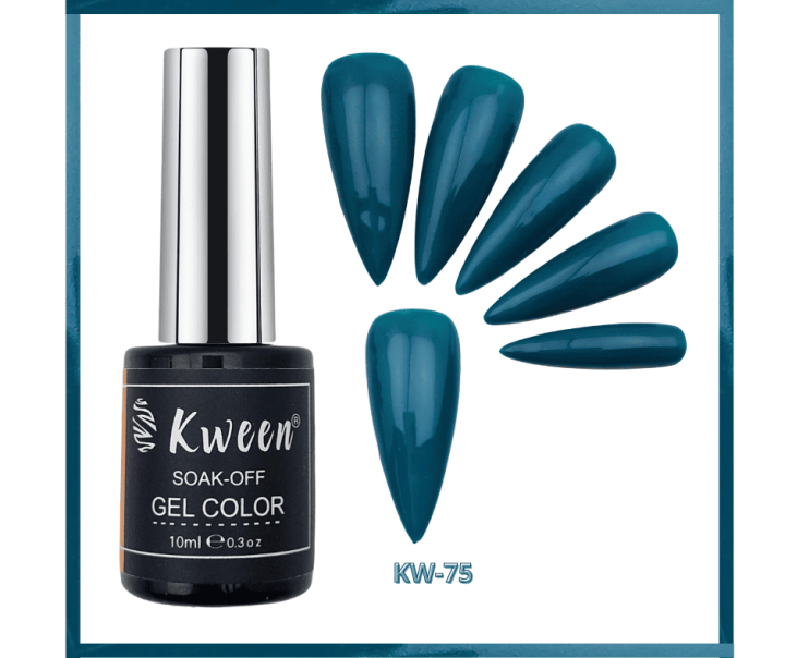 KWEEN%20Gel%20Nail%20Polish%20,%20Teal%20Blue%20Color%20Soak%20Off%20UV%20LED%20Long-Lasting%20Nail%20Gel%20Polish%20For%20Manicure%20-%20Image%202