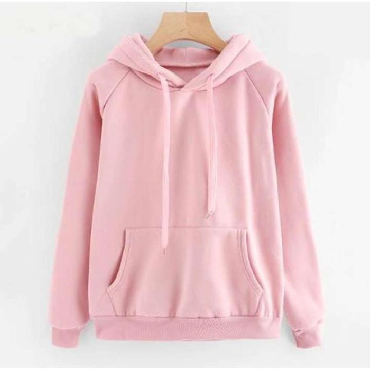 Casual Pink Sweatshirt Kangaroo Pocket Drawstring Hoodie Pullovers Fall Women Clothing Long Sleeve