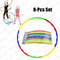 Hula Hoop ring 8 PCS Set, fitness ring Detachable Adjustable Size Kids Hula Hoop, Suitable for Girls, Boys and Pet Training, Exercise Equipment Toy, Rings for Sports. 