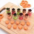 Star Heart Shape Vegetables Cutter Plastic Handle 3Pcs Portable Cook Tools Stainless Steel Fruit Cutting Die Kitchen Gadgets. 
