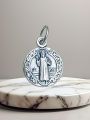 St Benedict Small Italian Pendant Religious Jewelry Zinc Alloy. 