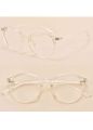 Round Shape White Transparent Glasses Frame for Men Women Unisex. 