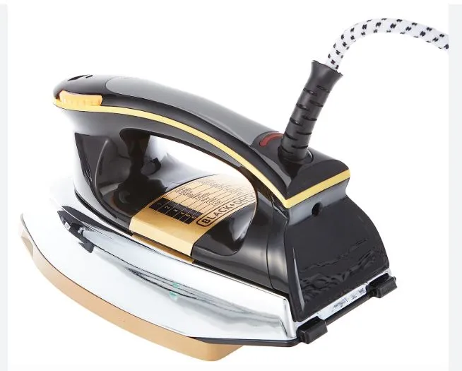 BLACK+DECKER%201200W%20Heavy%20Weight%20Dry%20Iron%20Black%20and%20Gold%20F550b5%20-%20Image%202