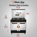 Glam Gas Cooking Range Black Forest (Gas) 34”. 