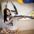 Cartoon game: AK gun, hug pillow, plush toy, , , smoke bomb, doll, boy, pacifying ragdoll. 