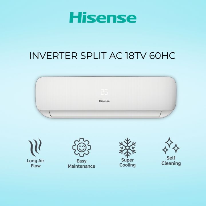Hisense 1.5 Ton Inverter Split AC 18TV60HC