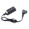 Male D-Tap B Type Power Dtap Tap To 4 Female P-Tap Ptap Hub Adapter Electric Splitter For Photography Power Accessories. 